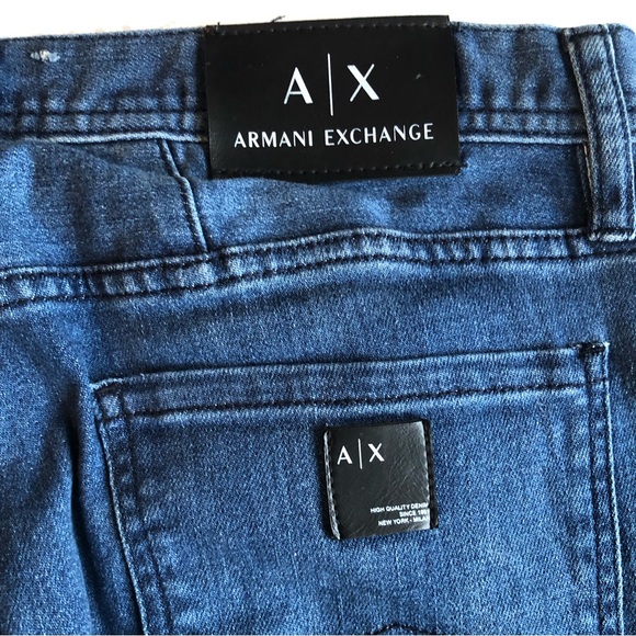 Armani Exchange Women’s Blue Jeans Denim Pants Size 32 Slim Fit Elastic Mid-Rise - Picture 6 of 16